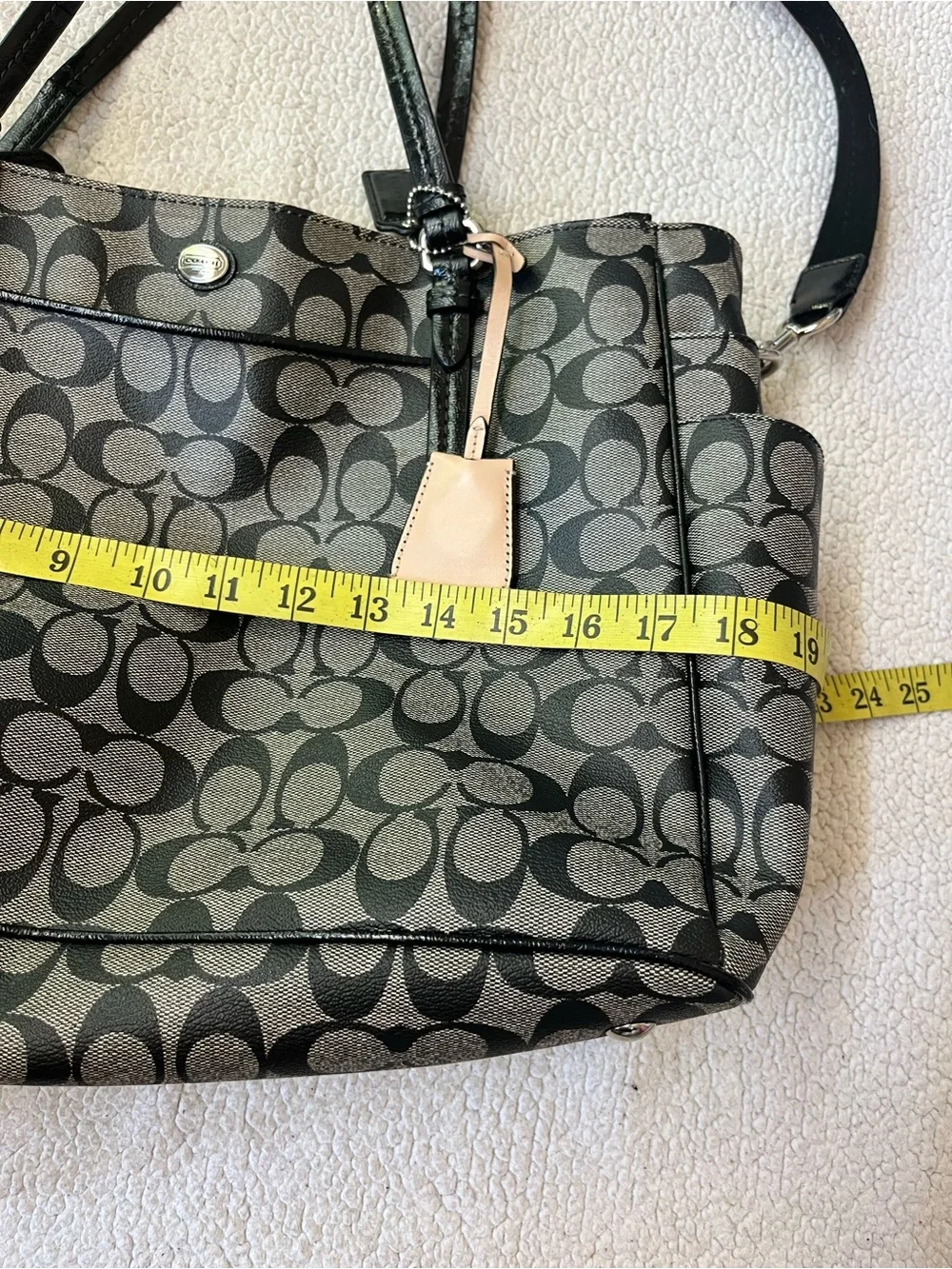 Coach Peyton Signature Multifunctional Tote Grey/Black